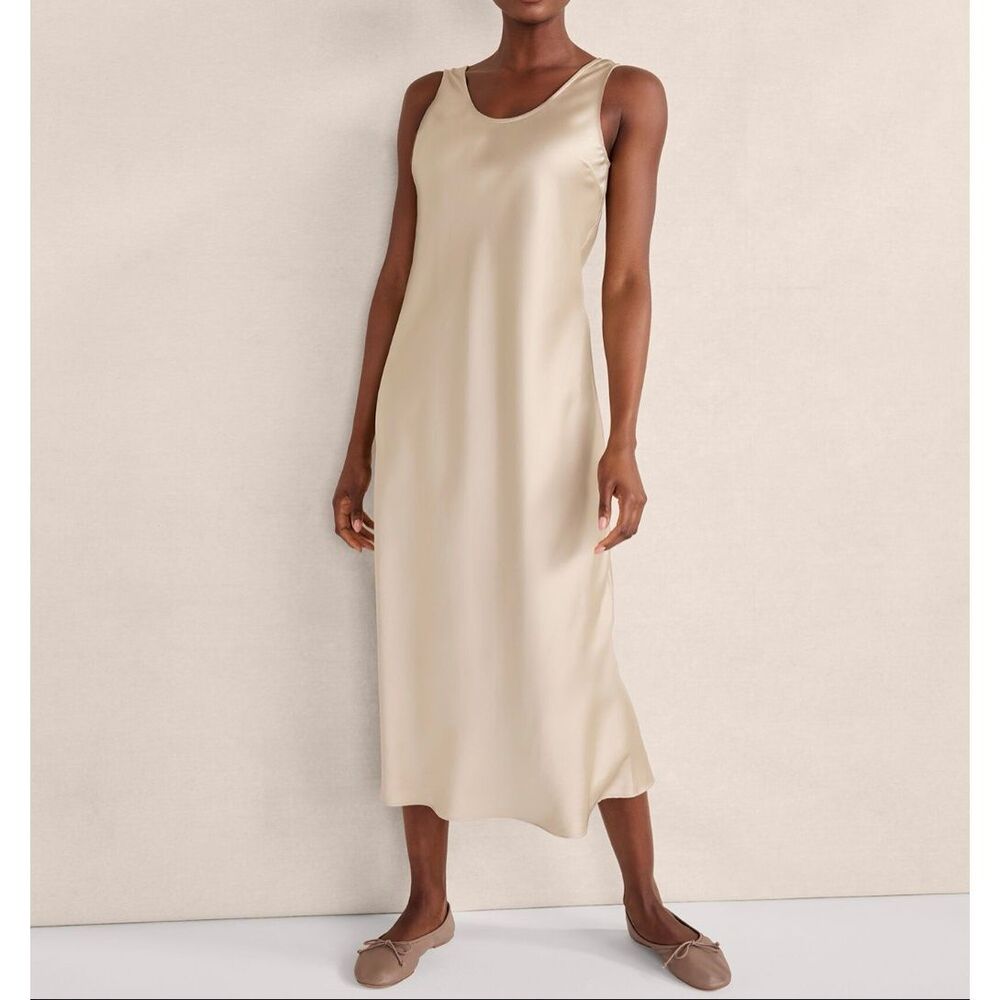 Haven Well Within $130 Flowy Bias Cut Midi Dress Sleeveless Womens Large NWOT